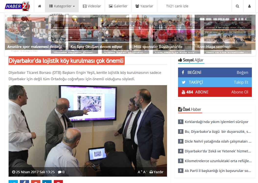 www.haber21.com -   Diyarbakır'da lojistik köy kurulması çok önemli